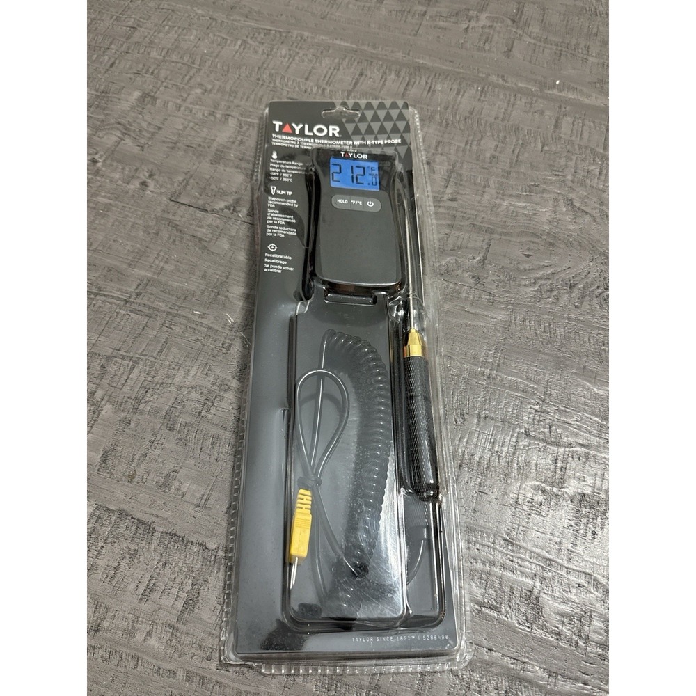 Taylor Thermocouple Thermometer with K-Type Probe, 5286498